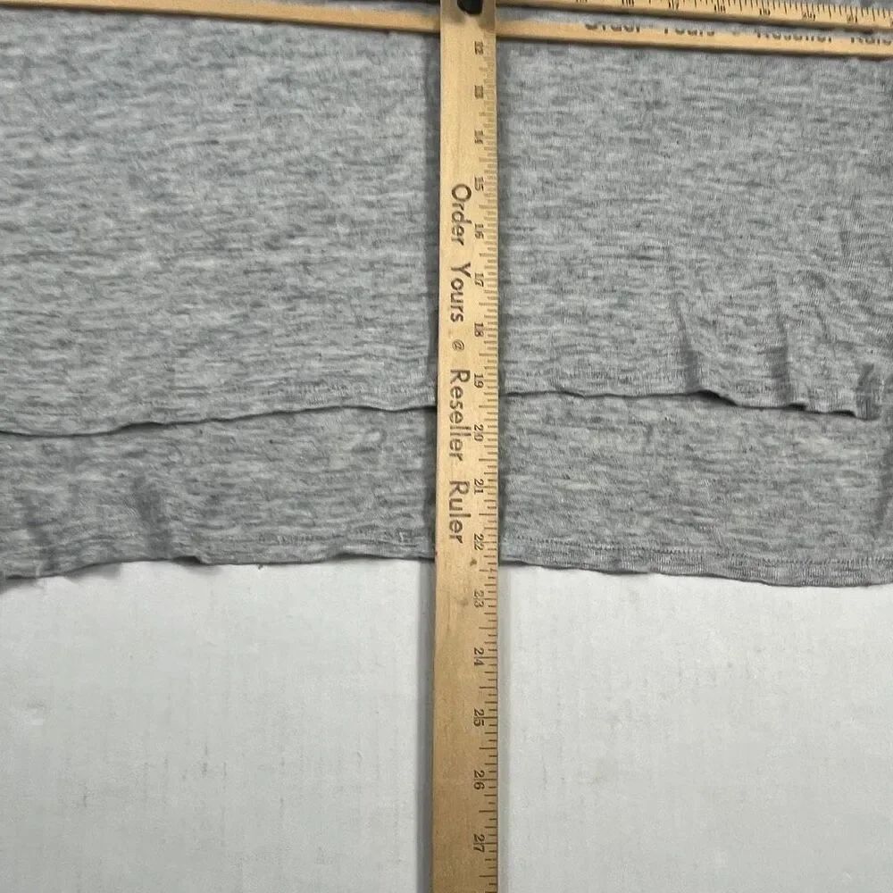 VinceâWomen Slub Linen Sweater Gray Breathable Layering Relaxed Fit Pullover L - Picture 6 of 11
